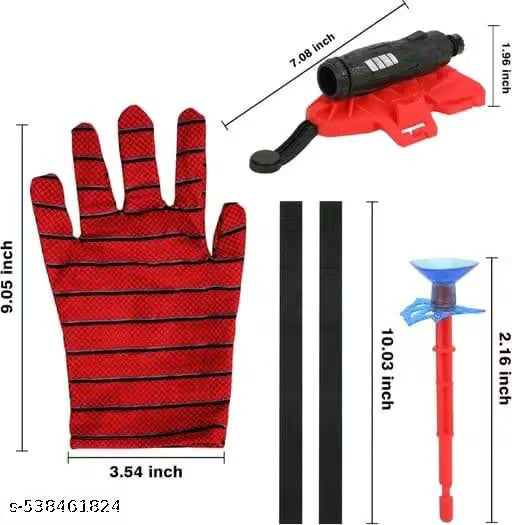 Spider Web Shooters Toy for Kids – Hero Launcher Wrist Toy Set | Fun & Educational | Sticky Wall Soft Bomb for Cosplay & Interactive Play | Birthday Gift (Pack of 1, Red)