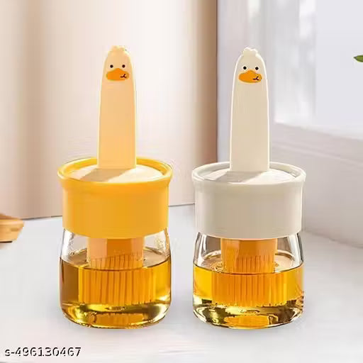 Oil Dispenser for Kitchen, 2 IN 1 Oil Dispenser Bottle with Silicone Basting Brush for Cooking Vinegar Sauce BBQ Grill Frying Baking,Air Fryer (pack of 2)