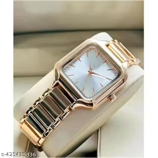Black Dial DB Square Rose Women Wrist Watch