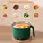 1.5L Multifunctional Electric Cooking Pot Mini Hot Pot for Noodles, Soup, Multi-kettle for Home, Hostel & Travel Boiling & Cooking Portable Electric Cooker with Lid And Without Steamer Plate (Green)