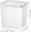 Fridge Storage Boxes (Pack of 6) Freezer & Refrigerator Organizer Containers Kitchen Storage Container Set Kitchen Accessories Items for Home 800 ml Food Storage Box, Plastic, White