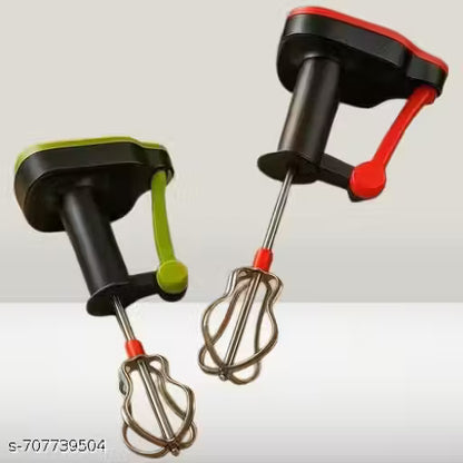 Power Free Manual Hand Blender and Beater for Kitchen with High Speed operation Whipper for Curd, Egg & Cream Beater, Milkshake, Lassi, Butter Milk Mixer Beater for Cakes Hand Blender 0 W Stand Mixer None Electric Blender(set of 1)
