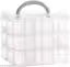 Jewellery Organisers Plastic 3 layer 18 Grid Square Portable Transparent Storage Detachable Box