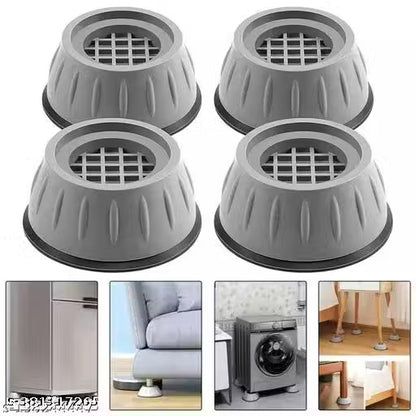 Plastic Non Slip Support And Anti-Vibration Pads With Suction Cup For Multipurpose (Pack Of 4)