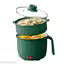 1.5L Multifunctional Electric Cooking Pot Mini Hot Pot for Noodles, Soup, Multi-kettle for Home, Hostel & Travel Boiling & Cooking Portable Electric Cooker with Lid And Without Steamer Plate (Green)