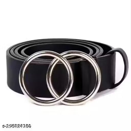 STYLISH BLACK WOMEN BELT(PACK OF 1)