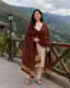 Artistic Wool Shawl with Sunflower Design | Gender-Neutral | 40 x 80