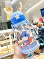 Water Bottle 600 ML With Sipper For Kids Cute (Unbreakable, Freezer Safe) Plastic, School Sports Bottle For Girls/Boys Bpa Bottle 1 PIECE ( MULTICOLOR )