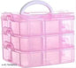 Jewellery Organisers Plastic 3 layer 18 Grid Square Portable Transparent Storage Detachable Box