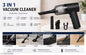 3 in 1 USB Rechargeable Portable Mini Vacuum Cleaner for Car Home Keyboard Cordless Handheld Wireless Vacuum Cleaner with Brush & Crevice Nozzle