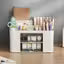 Desk Organizer with 2 Drawer, Multi-Functional Pencil Holder for Desk, Desk Supplies Organizer with 5 Compartments + Drawer for Office Home Art Supplies
