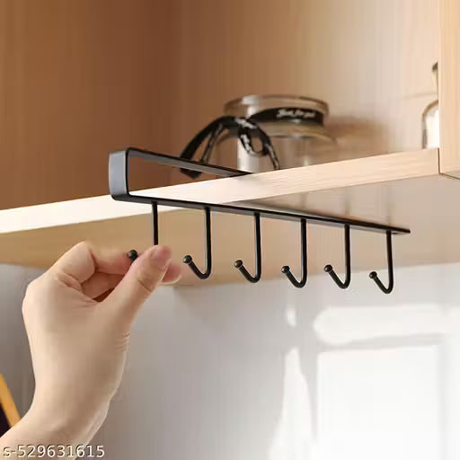 Multi Purpose Kitchen Cabinet Hook Hanger Under Shelf Cup Holder Multi functional Kitchen Utensil Rack for Home Kitchen (1 PCs)