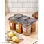 Flynax Airtight Transparent Jar Air Tight Kitchen Storage Container BPA-Free Stackable Grocery Containers Storage Jar Masala Box Freezer Storage Box Plastic Containers Box Idle for Food Grain Rice Rad Set of-6 Pcs