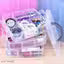 Jewellery Organisers Plastic 3 layer 18 Grid Square Portable Transparent Storage Detachable Box